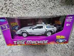 1:24 WELLY DELOREAN BACK TO THE FUTURE TIME MACHINE NOVY SET - 6