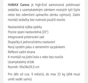 Sedačka na kolo Hamax Carres - 6