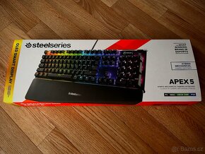 SteelSeries Apex 5 (US), Hybrid Blue, VELMI DOBRÝ STAV - 6