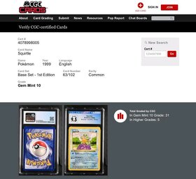 1st Edition Squirtle CGC 9.5 (PSA 10) Base Set Pokemon 1999. - 6