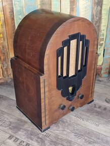 Starožitné krásné velké rádio Philips 636A, 1933/34, Francie - 6