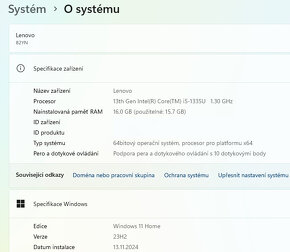 Dotykový konvertibilní 16" Yoga 7i i5/500GB SSD/16GB Win11 - 6