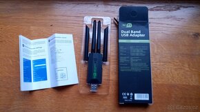 WiFi Dual Band Adaptér-USB 3, 2,4GHz,5GHz,802.11ac/a/b/g/n - 6