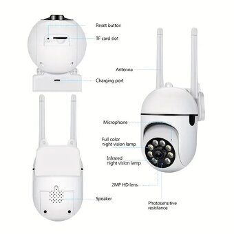 Bezdrátová bezpečnostních Wi-Fi IP kamera - 6