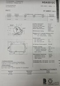 Chlaďařský kompresor Tecumseh Lunite HGA5512C - 6