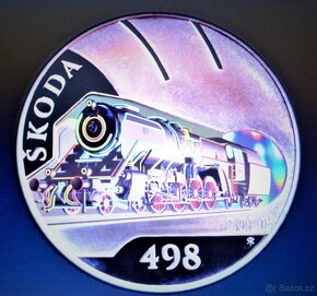 Lokomotiva Škoda 498 Albatros, Stříbrná mince 500,-Kč 2021 - 6