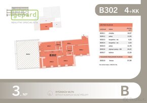 Prodej bytu 4+kk, 95m2 s terasou 58m2, parkovací stání v pro - 6