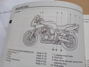 Yamaha FZS 600 , SP, Fazer- manuál, příručka údržby - 6