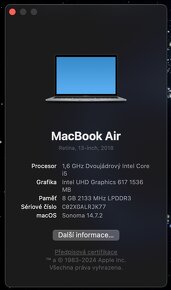 Macbook Air, 128GB, intel core i5 - 6