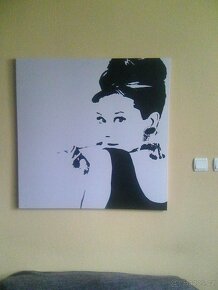 Design dekorativní obraz, rozměr: 900x900mm Audrey Hepburn - 6