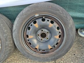 185/60 R15 84H letní 6Jx15 ET38 plechové disky+poklice VW - 6