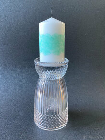 Skleněná váza, svícen 2v1, Gilde Německo - 6