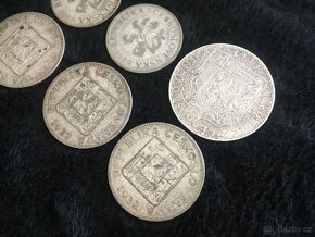 6 kusů stříbrných 5, 10 a 20 Kč ČSR, každá mince jiná - 6