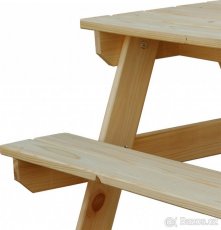 dětský dřevěný zahradní nábytek, piknikový set Mini - 6