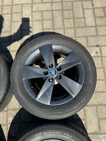 ORIGINÁL Alu Škoda Fabia, Rapid R15, 5x100 - TOP STAV - 6