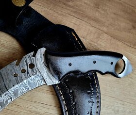 lovecký Damaškový nůž KARAMBIT 23,5 cm ručně vyrobeno - 6