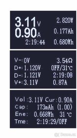 Elektronická USB zátěž s displejem 35W - 6