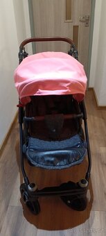 Růžový kočárek babylux optimal - 6