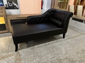 Luxusní CHESTERFIELD Lenoška hnědočerná Jako Nová - 6