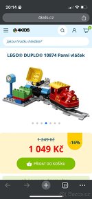 Lego Duplo parní vláček + koleje - 6