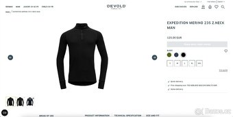 Zánovní merino rolák Devold Expedition Zip Neck Man - 6