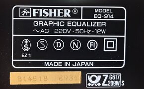 JAPONSKÁ HIFI SESTAVA FISHER - ZESILOVAČ 2x70W + EQ ,TUNER , - 6