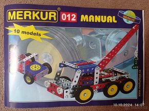 MERKUR stavebnice 012, KOMPLET, 10 modelů AUTA, 217 dílů. - 6