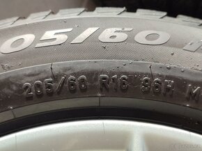 Zánovní ALU komplet BMW 16" 5x112 ET22 pneu 205/60/16 - 6