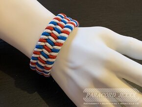 PARACORD náramek (17 cm) trikolora - 6