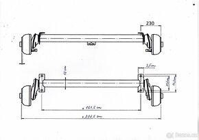 Bržděná náprava AL-KO Compact B1000-3 (1000 kg) - 6