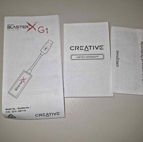 herni zvukova karta Creative Sound BlasterX G1 nova v zaruce - 6