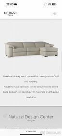 Kožená sedačka Natuzzi s elektrickými pojezdy model Brick - 6