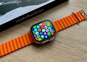 Chytré hodinky Smart Watch Ultra 2 49mm Titan,oranžový řem. - 6