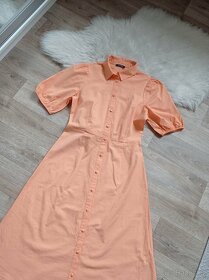Oranžové midi šaty Orsay - 6
