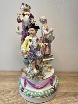 Míšeň, Meissen porcelánové sousoší, figurka - 18. století - 6