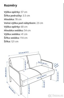 Dvoumístá pohovka Ikea - 6