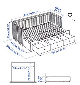 Ikea postel Hemnes - 6