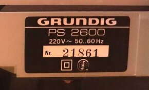 GRAMOFON GRUNDIG PS 2600 /TECHNICS (ROK 1982) PLNÝ AUTOMAT - 6