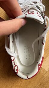 Pánské tenisky Gucci Ace Ghost White Leather Red GG Logo - 6