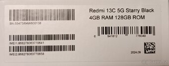 Redmi 13C 5G Starry Black 4GB RAM 128GB ROM - 6