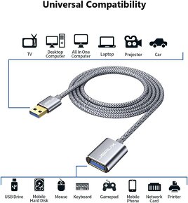 Kvalitní prodlužovací usb 3.0 kabel - 2m délka - 6