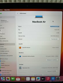 APPLE MACBOOK AIR 13” 2020 M1/8GB RAM/256GB,BATERIE 95% - 6