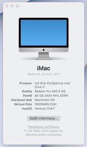 iMac 2017, 5k - 27inch, VESA + Apple doplňky a erg. rameno - 6