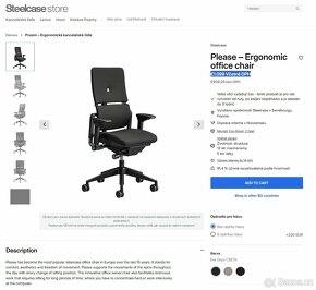 Kancelářská židle Steelcase NOVÁ pc 28500,- - 6