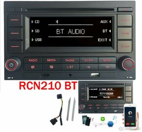 AUTORÁDIO RCN210 BLUETOOTH USB AUX MP3 HANDSFREE VW - 6