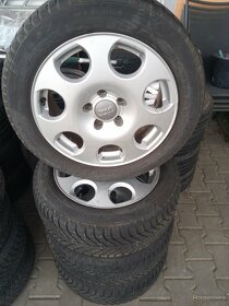 Alu litá kola AUDI A6 16" +celoroční 205/55/16,sada 5500,-kč - 6