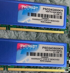 Paměti RAM do PC, typu DDR, DDR2 a DDR3, cena za vše - 6