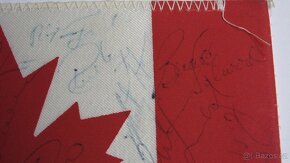 vlaječka s podpisy KANADA rarita do síně slávy NHL - 6