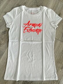 Armani Exchange bílé tričko - 6