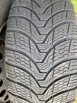 Plechové disky 16”5x108 Ford poklice a zimní pneu 205/55/R16 - 6